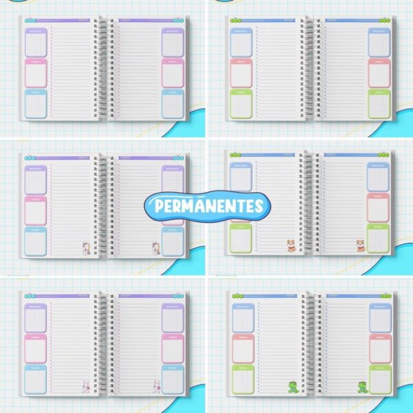 Agendas Escolares Datadas 2023 + Não Datadas + Capas + Miolo