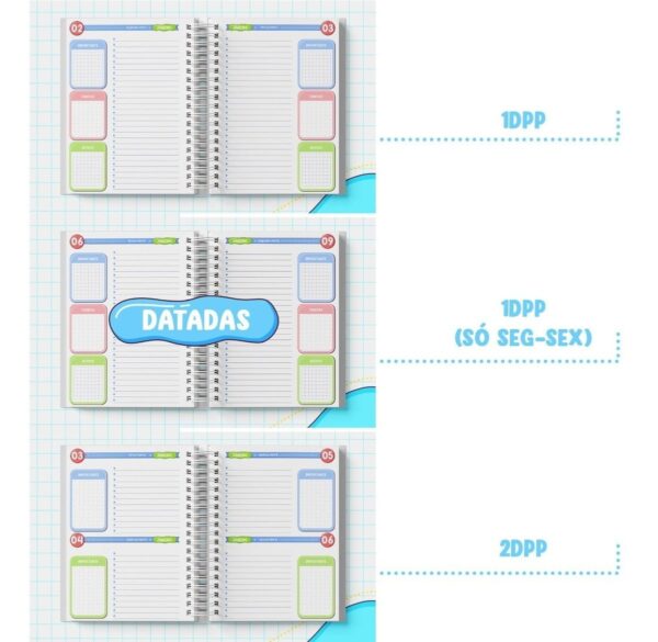 Agendas Escolares Datadas 2023 + Não Datadas + Capas + Miolo
