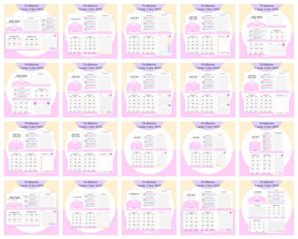 Agendas Profissões Femininas Candy Color