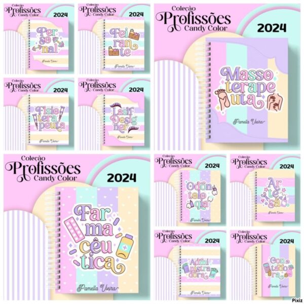 Agendas Profissões Femininas Candy Color