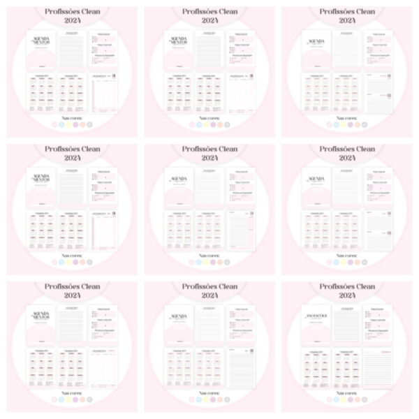 Agendas Profissões Femininas Clean