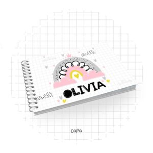 Álbum de Fotos Arco íris Menina (0 a 5 anos) -Arq. Digital