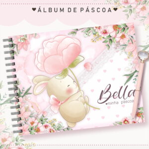 Álbum de Fotos Páscoa Rosa - Arquivo Digital