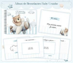 Álbum do Bebê Baby Urso Menino