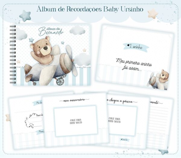 Álbum do Bebê Baby Urso Menino