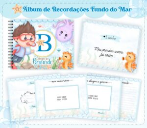 Álbum do Bebê Fundo do Mar Menino