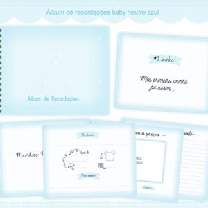 Álbum do Bebê Neutro Azul Menino