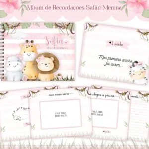 Álbum do Bebê Safari Menina