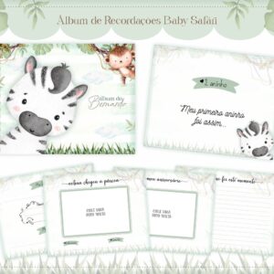 Álbum do Bebê Safari Menino