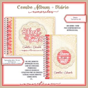 Álbum e Diário Dia dos Namorados Me faz tão bem -Arq.Digital
