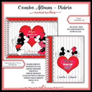 Álbum e Diário Dia dos Namorados Minnie e Mickey-Arq.Digital 11 Álbum e Diário Dia dos Namorados Minnie e Mickey-Arq.Digital