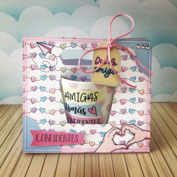Arquivo de Corte BFF Amigas Amizade Silhouette + Arte Caneca