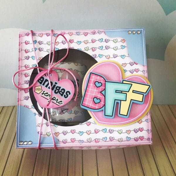 Arquivo de Corte BFF Amigas Amizade Silhouette + Arte Caneca