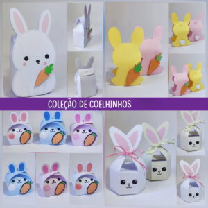 Arquivo de Corte Coelhinhos Páscoa - Studio e pdf 4 Arquivo de Corte Coelhinhos Páscoa - Studio e pdf
