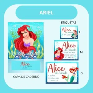 Arquivo de Corte Etiqueta Escolar Ariel