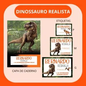 Arquivo de Corte Etiqueta Escolar Dinossauro Realista 17 Arquivo de Corte Etiqueta Escolar Dinossauro Realista