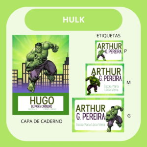 Arquivo de Corte Etiqueta Escolar Hulk 2 Arquivo de Corte Etiqueta Escolar Hulk