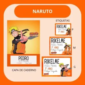 Arquivo de Corte Etiqueta Escolar Naruto 25 Arquivo de Corte Etiqueta Escolar Naruto