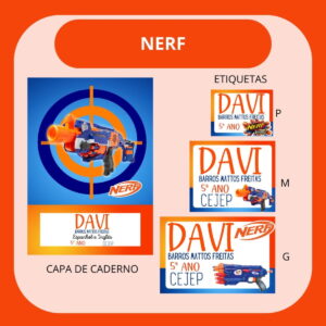 Arquivo de Corte Etiqueta Escolar Nerf 21 Arquivo de Corte Etiqueta Escolar Nerf