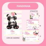 Arquivo de Corte Etiqueta Escolar Pandinha