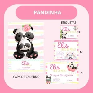 Arquivo de Corte Etiqueta Escolar Pandinha 26 Arquivo de Corte Etiqueta Escolar Pandinha