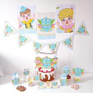 Arquivo de Corte Festa Carnaval Azul - Studio e pdf