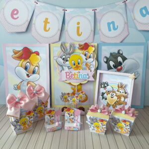 Arquivo de Corte Festa Looney Tunes Rosa - Studio e pdf