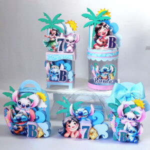 Arquivo de Corte Festa Stitch Aquarela Luxo - Studio e Png