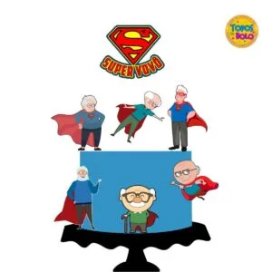 Arquivo de Corte Topo de Bolo Super Vovó 10 Arquivo De Corte Topo De Bolo Super Vovo