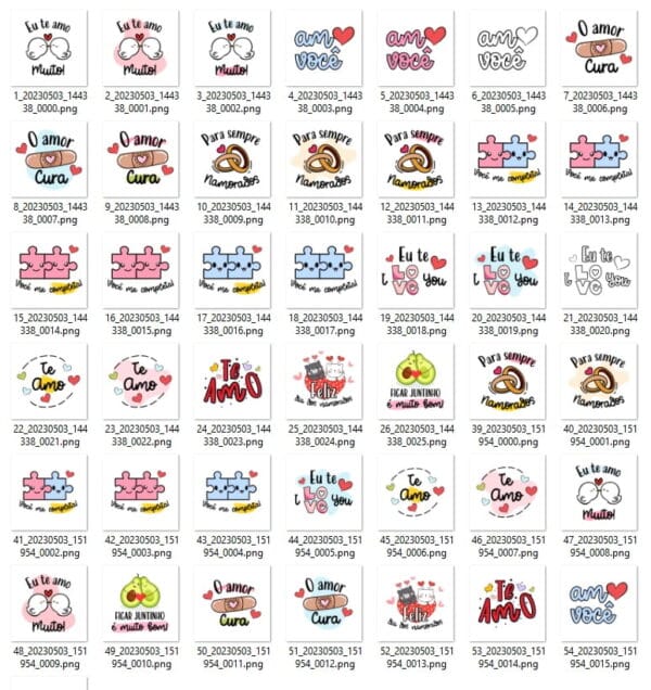 Arquivo Dia dos Namorados Artes P/ Balinha Card Caneca Mimos