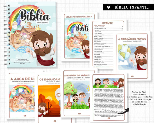 Arquivo Digital Bíblia Infantil Ilustrada Encadernação