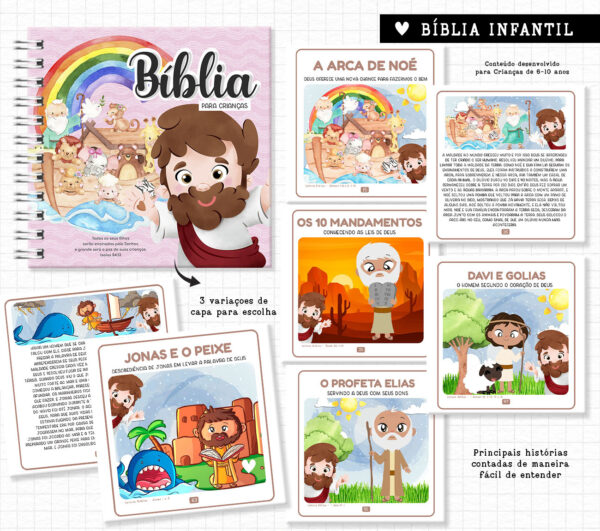 Arquivo Digital Bíblia Infantil Ilustrada Encadernação