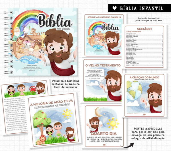 Arquivo Digital Bíblia Infantil Ilustrada Encadernação