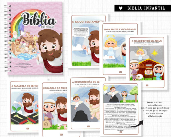 Arquivo Digital Bíblia Infantil Ilustrada Encadernação