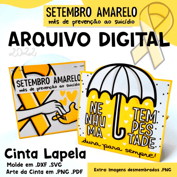 Arquivo Digital Cinta Lapela Setembro Amarelo