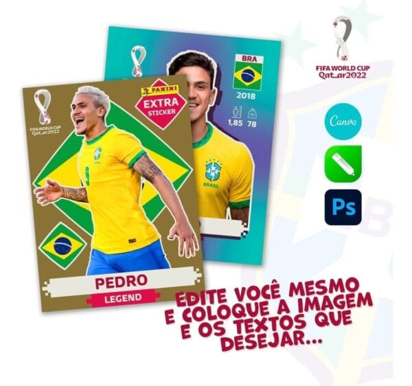 Arquivo Digital Editável Figurinha Copa 2022 Pdf E Corel