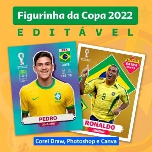 Arquivo Digital Figurinha Da Copa 2022 Pdf E Corel Editável