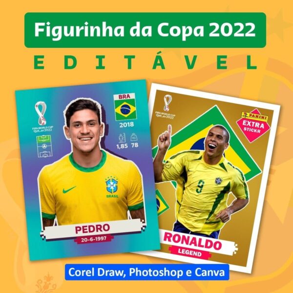 Arquivo Digital Figurinha Da Copa 2022 Pdf E Corel Editável