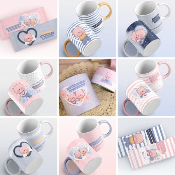 Arquivo Digital Mimos Namorados Caixinhas Caneca Álbum Tags