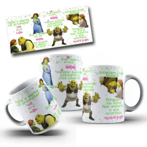 Arquivo Digital para Caneca Shrek e Fiona Promessas