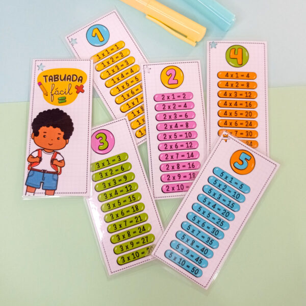 Arquivo Digital Tabuada Fácil Volta às Aulas Menino e Menina