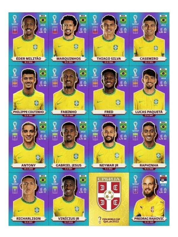 Arquivo Pdf Todas Figurinhas Copa Do Mundo 2022 Fundo Azul