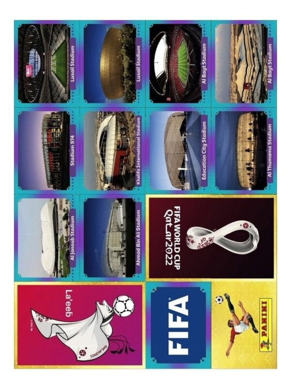 Arquivo Pdf Todas Figurinhas Copa Do Mundo 2022 Fundo Azul