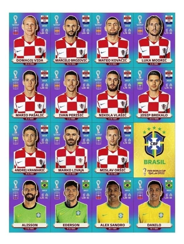 Arquivo Pdf Todas Figurinhas Copa Do Mundo 2022 Fundo Azul