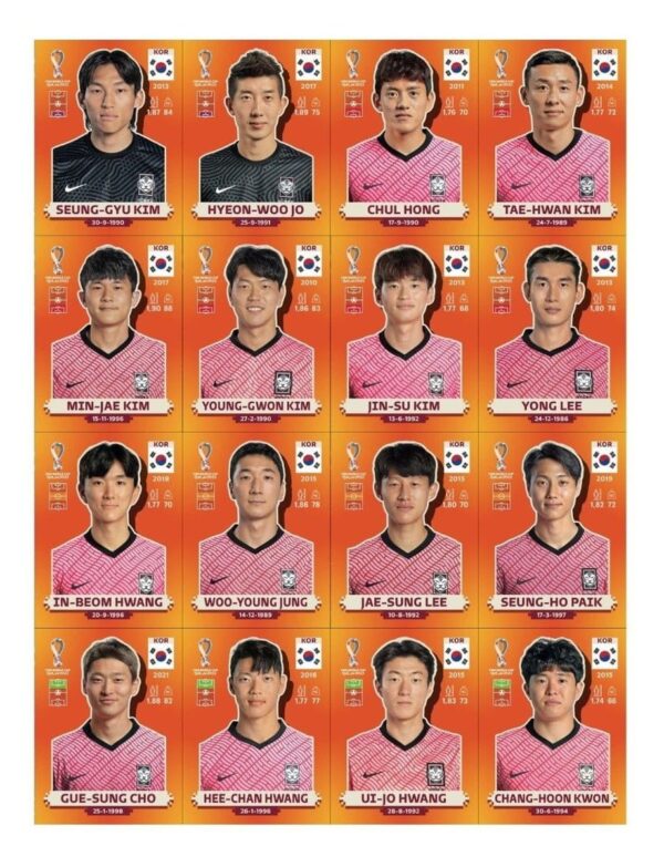 Arquivo Pdf Todas Figurinhas Copa Mundo 2022 Fundo Laranja