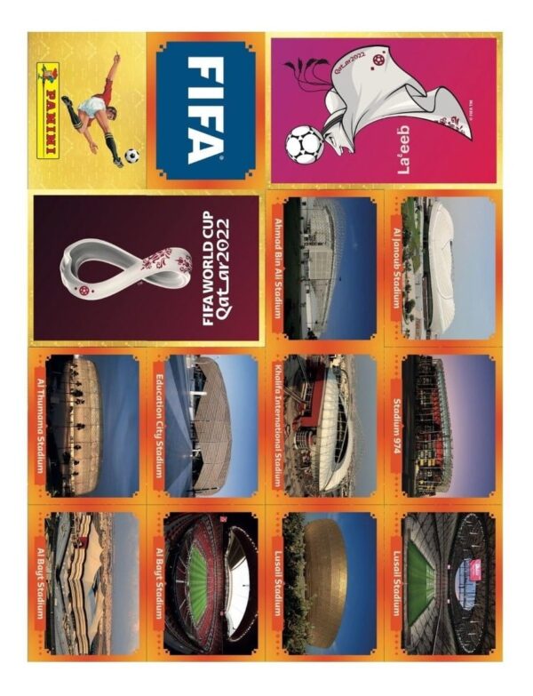 Arquivo Pdf Todas Figurinhas Copa Mundo 2022 Fundo Laranja