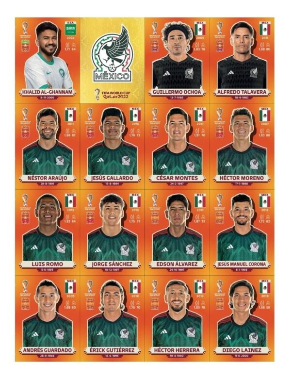 Arquivo Pdf Todas Figurinhas Copa Mundo 2022 Fundo Laranja