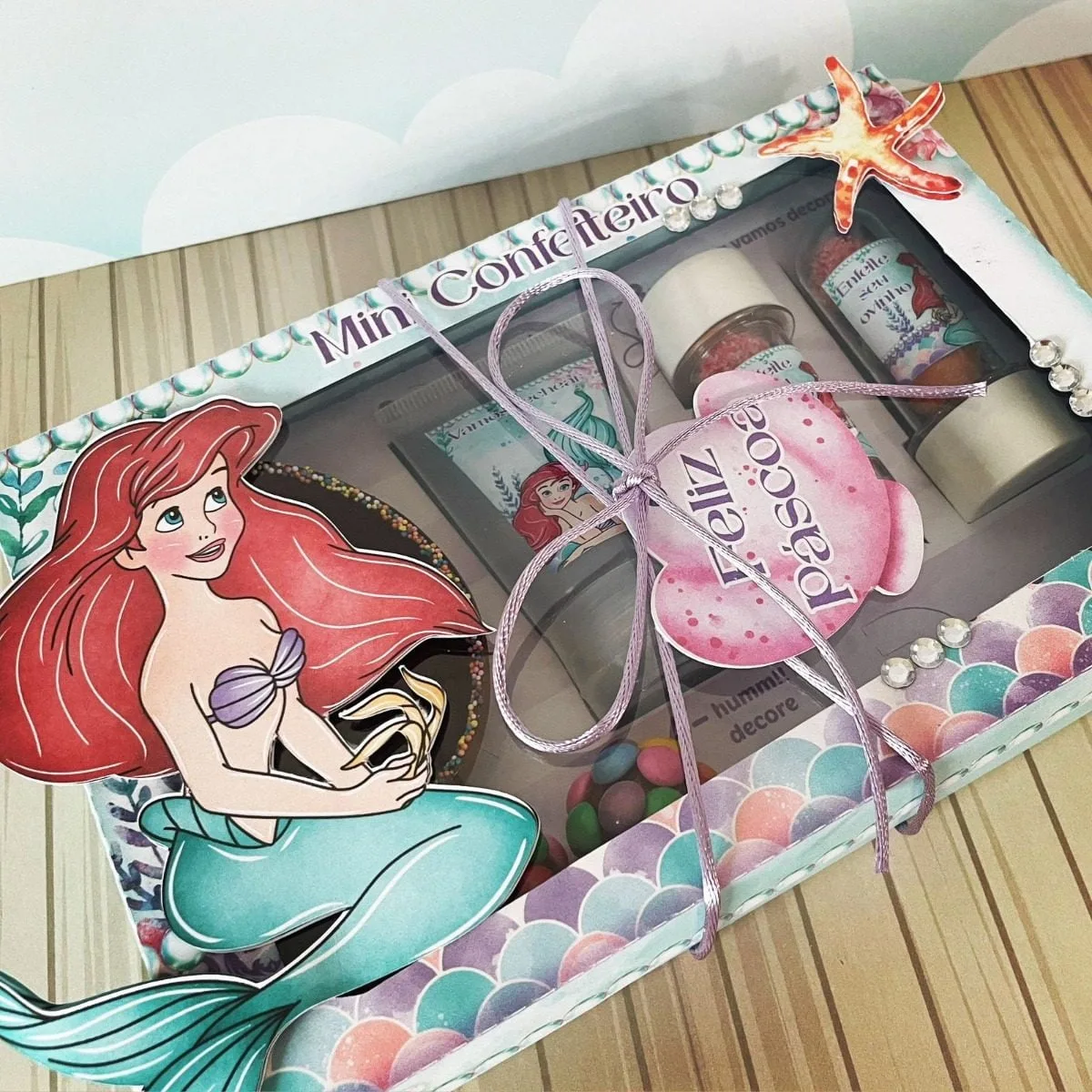Arquivos Corte Páscoa Ariel Pequena Sereia Mini Confeiteiro 7 Arquivos Corte Páscoa Ariel Pequena Sereia Mini Confeiteiro