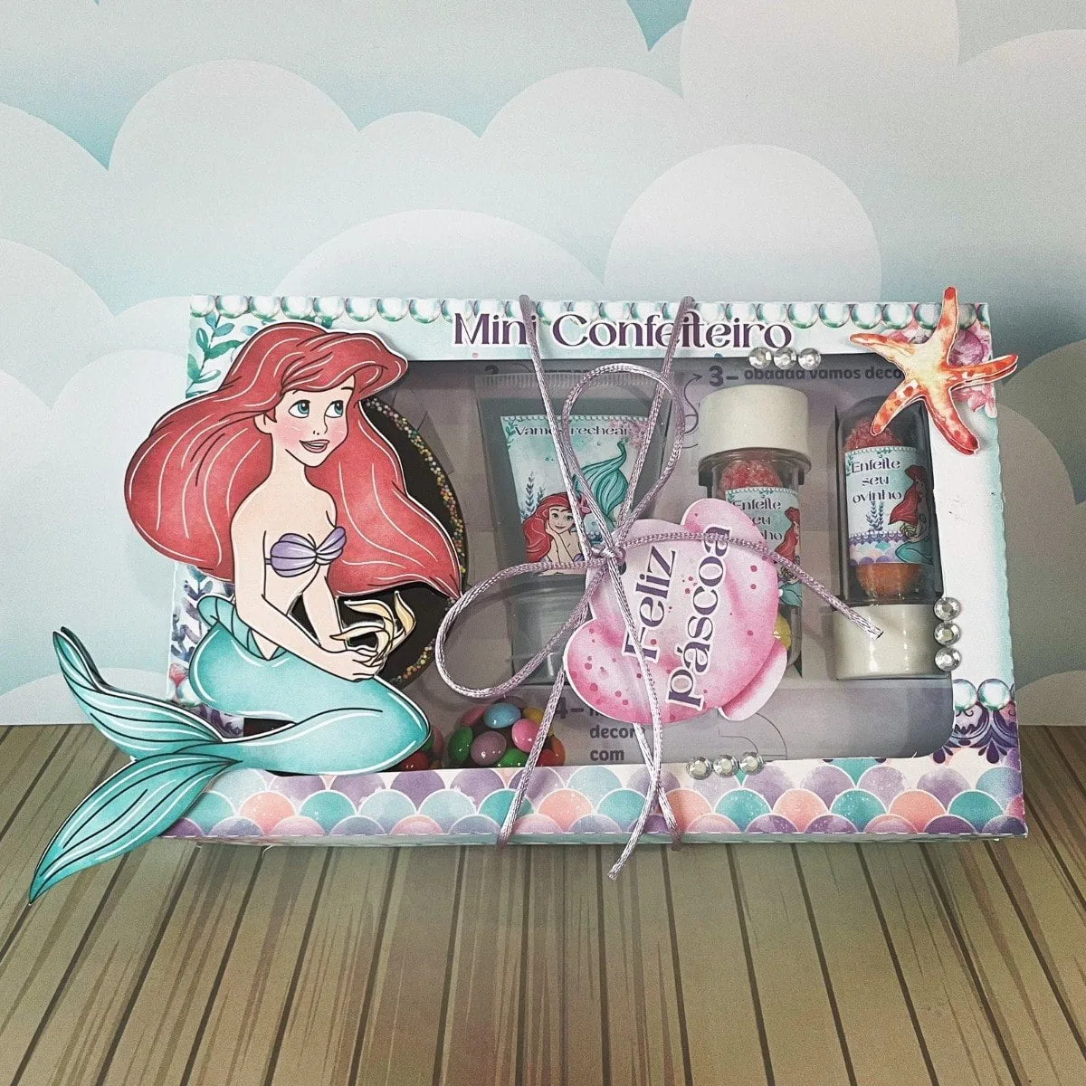 Arquivos Corte Páscoa Ariel Pequena Sereia Mini Confeiteiro 6 Arquivos Corte Páscoa Ariel Pequena Sereia Mini Confeiteiro