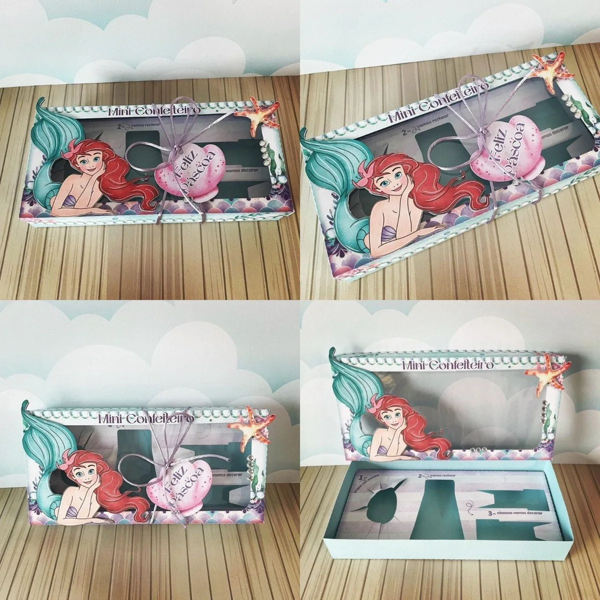 Arquivos Corte Páscoa Ariel Pequena Sereia Mini Confeiteiro 4 Arquivos Corte Páscoa Ariel Pequena Sereia Mini Confeiteiro